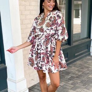 ZARA Paisley Boho Dress Cotton